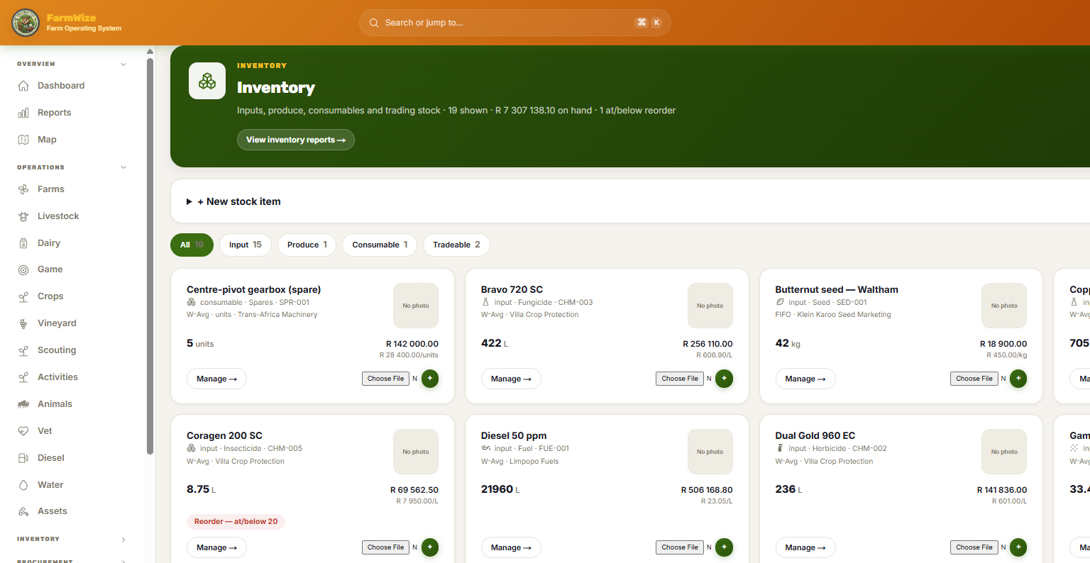 FarmWize — Inputs, from order to the ground
